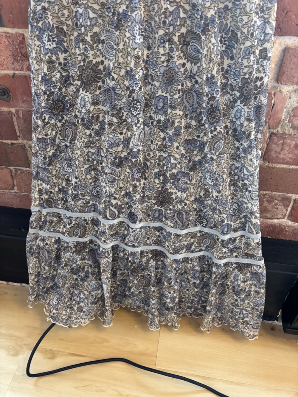 Vintage 90s Mexx Floral Lace-Trim Maxi Dress - Picture 5 of 8